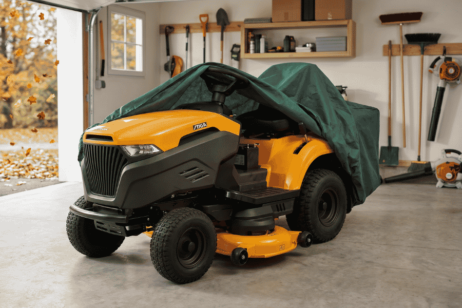 storing stiga ride-on for winter