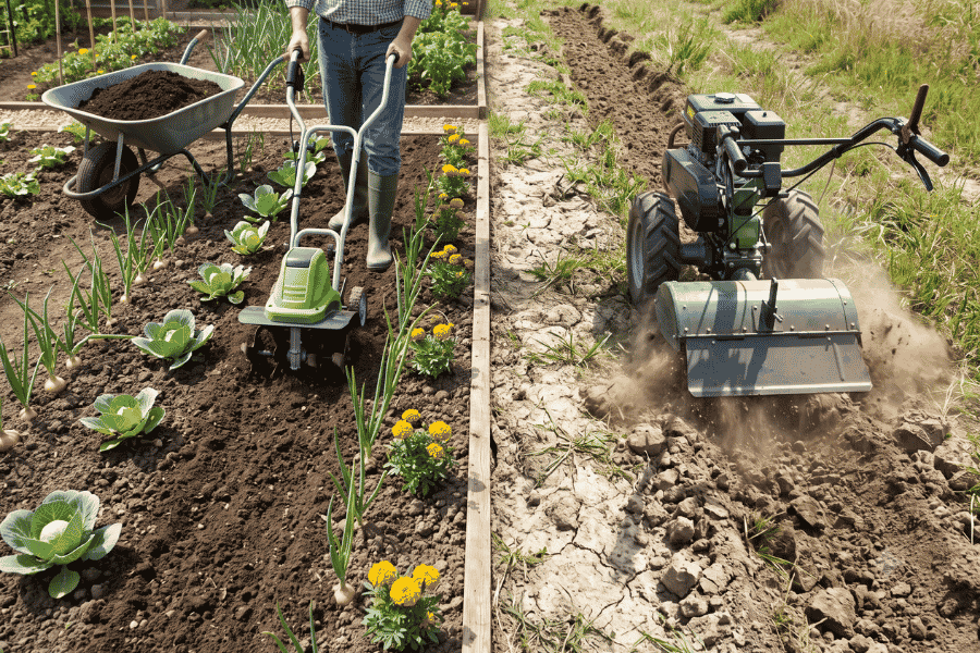 tiller and rotavator differences